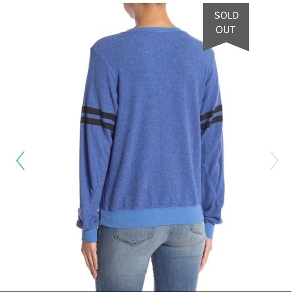 Wildfox | Essential Stripe V Neck Striped Pullover - Picture 2 of 7